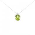 K18WG ペリドット ネックレス 4.32CT