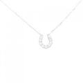 K18WG ホースシュー ダイヤモンド ネックレス 0.30CT