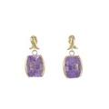 K18YG アメジスト ピアス 8.81CT