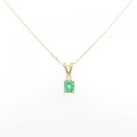 K18YG エメラルド ネックレス 0.22CT