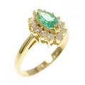 K18YG エメラルド リング 0.34CT