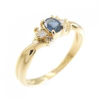 K18YG サファイヤ リング 0.20CT