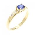 K18YG サファイヤ リング 0.424CT