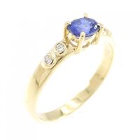 K18YG サファイヤ リング 0.424CT