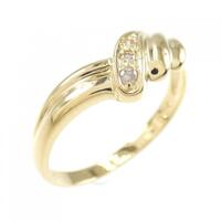 K18YG スリーストーン ダイヤモンド リング 0.03CT
