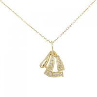K18YG ダイヤモンド ネックレス 0.10CT