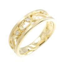 K18YG ダイヤモンド リング 0.03CT
