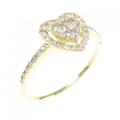 K18YG ハート ダイヤモンド リング 0.40CT
