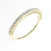K18YG ハーフエタニティ ダイヤモンド リング 0.20CT