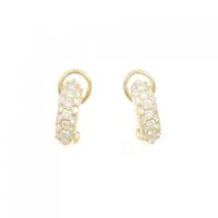 K18YG パヴェ ダイヤモンド ピアス 1.14CT