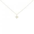 K18YG フラワー ダイヤモンド ネックレス 0.20CT