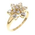 K18YG フラワー ダイヤモンド リング 0.51CT