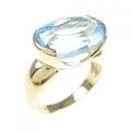 K18YG ブルートパーズ リング 8.65CT