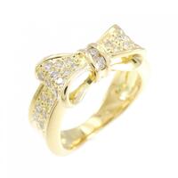 K18YG リボン ダイヤモンド リング 0.30CT