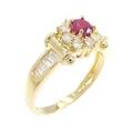 K18YG ルビー リング 0.25CT