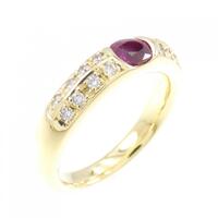 K18YG ルビー リング 0.43CT