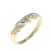 K18YG/PT ダイヤモンド リング 0.15CT