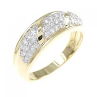 K18YG/PT ダイヤモンド リング 0.50CT