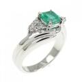 PT エメラルド リング 0.56CT