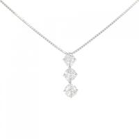 PT スリーストーン ダイヤモンド ネックレス 0.504CT