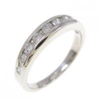 PT ハーフエタニティ ダイヤモンド リング 0.50CT