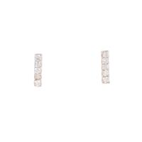 【新品】K18PG ダイヤモンド ピアス 0.10CT
