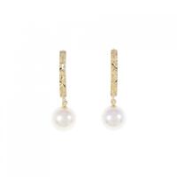 【新品】K18YG アコヤパール ピアス 7.3mm