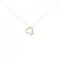 【新品】K18YG ハート ダイヤモンド ネックレス 0.10CT