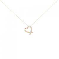 【新品】K18YG ハート ダイヤモンド ネックレス 0.10CT