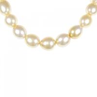 シルバークラスプ 白蝶パール ネックレス 8.5?12.5mm