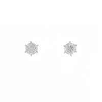 プラチナダイヤモンドピアス 0.335ct 0.352ct G?H SI2 GOOD