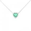 PT ハート エメラルド ネックレス 1.321CT