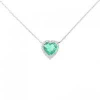 PT ハート エメラルド ネックレス 1.321CT