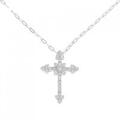 K18WG クロス ダイヤモンド ネックレス