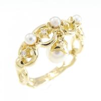 K18YG アコヤパール リング