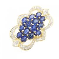 750YG/750WG サファイヤ ペンダント 3.18CT