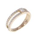 K18PG ダイヤモンド リング 0.18CT