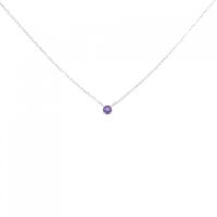 K18WG アメジスト ネックレス 0.09CT