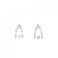K18WG ダイヤモンド ピアス 0.10CT