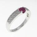 K18WG ルビー リング 0.27CT