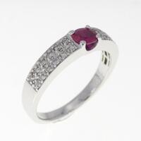 K18WG ルビー リング 0.27CT