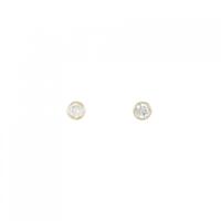 K18YG ソリティア ダイヤモンド ピアス 0.30CT