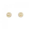 K18YG 白蝶パール ピアス 11.5mm