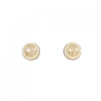 K18YG 白蝶パール ピアス 11.5mm
