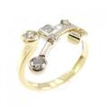 K18YG/PT ダイヤモンド リング 0.25CT