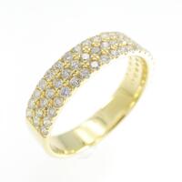 K18YG パヴェ ダイヤモンド リング 0.60CT