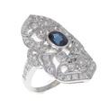 K18WG サファイヤ リング 0.67CT