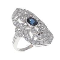 K18WG サファイヤ リング 0.67CT