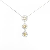 K18WG ダイヤモンド ネックレス 1.03CT
