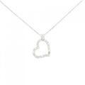 K18WG ハート ダイヤモンド ネックレス 0.5CT
